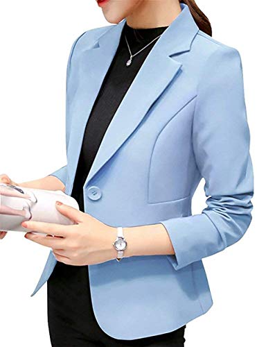 Uni-Wert Blazer Mujer Chaqueta de Traje Slim Fit Elegante Casual Oficina Negocios Outwear Solapa Manga Larga Chaqueta de Traje para Mujer