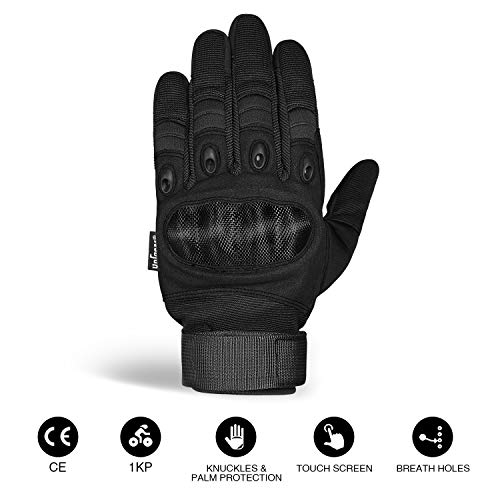 Unigear Guantes para Moto Pantalla Táctil Guantes Tácticos Militares Dedo Completo Antideslizante CE Verificada Universal para Motocicleta Bicicleta Bici Ciclismo Deportivos MTB ATV