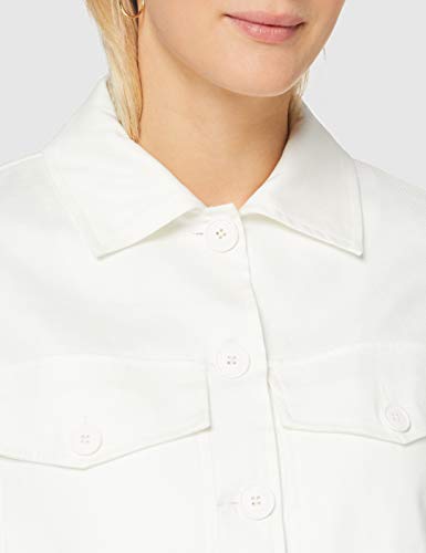 United Colors of Benetton Giacca Abrigo, Blanco (Snow White 074), 36 (Talla del Fabricante: 40) para Mujer