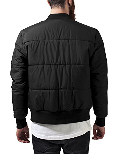 Urban Classics Basic Quilt Bomber Jacket Chaqueta, Negro (Black 7), S para Hombre