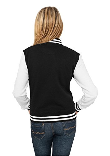 Urban Classics Ladies 2-Tone College Sweatjacket Chaqueta deportiva, Multicolor (Blk/Wht), XXL para Mujer