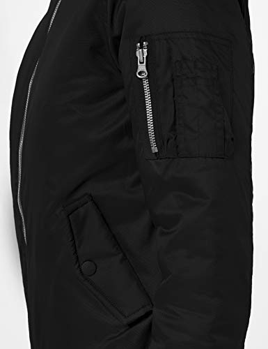 Urban Classics Ladies Basic Bomber Jacket Chaqueta, Negro - Negro (Negro 7), 36 (tamaño del Fabricante: S) para Mujer