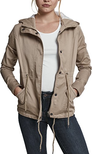 Urban Classics Ladies Basic Cotton Parka, Beige (Sand 208), XS para Mujer