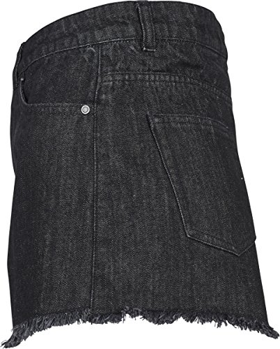Urban Classics Ladies Denim Hotpants Pantalones Cortos, Negro (Black Washed 00709), M para Mujer