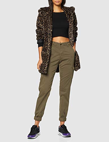 Urban Classics Ladies High Waist Cargo Pants Pantalones, Verde (Olive 00176), 29 para Mujer