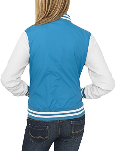 Urban Classics Ladies Light College Jacket Chaqueta, Turquesa, L para Mujer