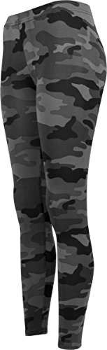 Urban Classics Ladies Mallas, Negro (Dark Camo), M para Mujer