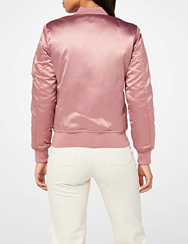Urban Classics Ladies Satin Bomber Jacket, Chaqueta para Mujer, Rosa (oldrose 738), S
