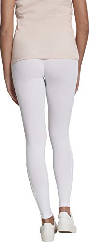 Urban Classics Ladies Tech Biker Leggings, Blanco (White 00220), 38 (Talla del Fabricante: Small) para Mujer