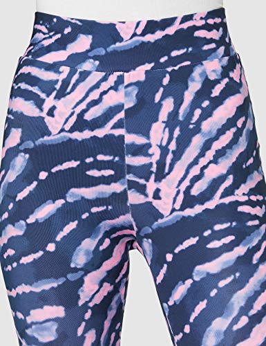 Urban Classics Leggings Ladies High Waist Tie Dye Hose Pantalones de Vestir, Dark Shadow/Pink, S para Mujer