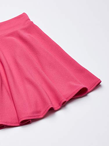 Urban GoCo Falda Mujer Elástica Plisada Básica Patinador Multifuncional Corto Falda (S, Rosa Rojo)
