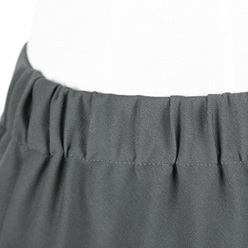 Urban GoCo Mujeres Falda Tenis Plisada Cintura Elástica Uniforme Escolar Mini Faldas (2XL, Gris sólido)