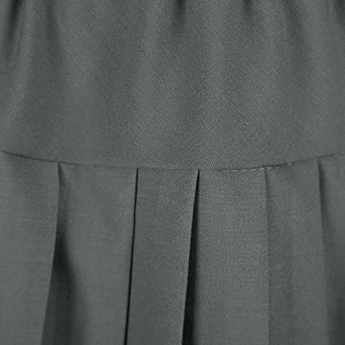 Urban GoCo Mujeres Falda Tenis Plisada Cintura Elástica Uniforme Escolar Mini Faldas (2XL, Gris sólido)