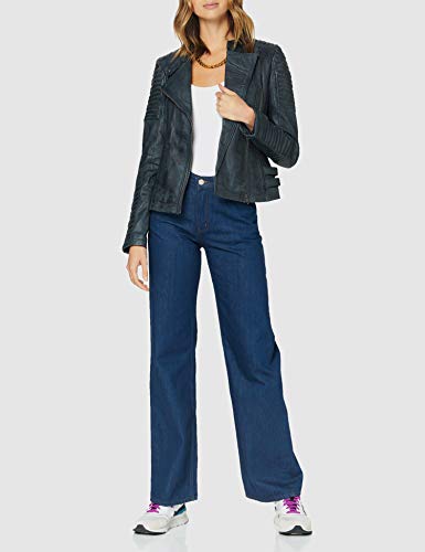 Urban Leather UR-216 Sylvia Fashion Chaquetas de Cuero para Dama, Craft Gris, Talla XL