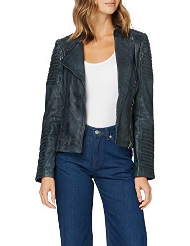 Urban Leather UR-216 Sylvia Fashion Chaquetas de Cuero para Dama, Craft Gris, Talla XL
