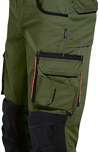 Uvex Tune-up 8909 Pantalon de Trabajo para Hombre - Pantalones Cargo para Trabajar de Algodón y de Cordura - Multibolsillos - Bolsillo de Las Rodilleras - Color Gris, Negro, Azul, Verde, Blanco