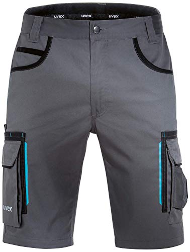 Uvex Tune-Up Pantalones Cortos de Trabajo - Diseño de Deporte - con Multi-Bolsillos, Grises