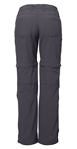 Vaude Farley ZO - Pantalones de senderismo para mujer, color gris, talla 38/S