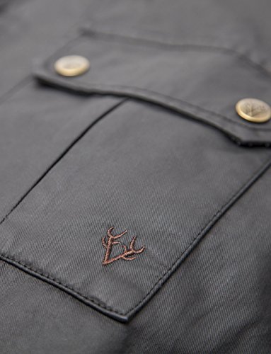 Vedoneire - Chaqueta de cera para hombre (3050 Brown), diseño de moto de Irlanda - marr�n - S/88/86 cm