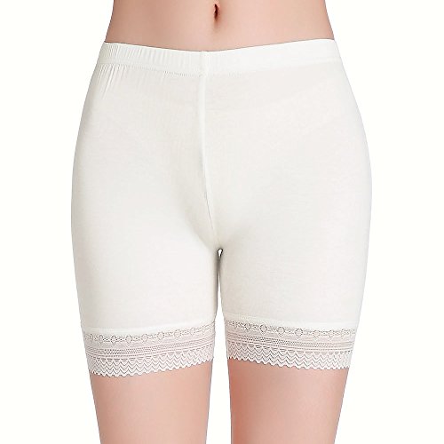 Verano Mujer Cortos Pantalones de Seguridad Leggings con Encaje - Suave Delgada