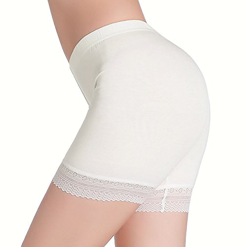 Verano Mujer Cortos Pantalones de Seguridad Leggings con Encaje - Suave Delgada