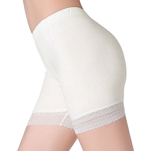 Verano Mujer Cortos Pantalones de Seguridad Leggings con Encaje - Suave Delgada