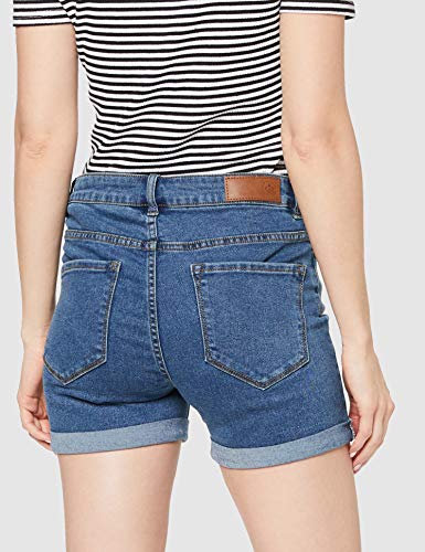Vero Moda NOS Vmhot Seven NW Dnm Fold Shorts Mix Noos Pantalones Cortos para Mujer , Azul (Medium Blue Denim Medium Blue Denim) , 42 (Talla del fabricante: Large)