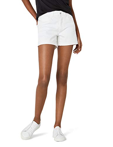 Vero Moda NOS Vmhot Seven NW Dnm Fold Shorts Mix Noos Pantalones Cortos para Mujer , Blanco (Bright White Bright White) , 36 (Talla del fabricante: X-Small)