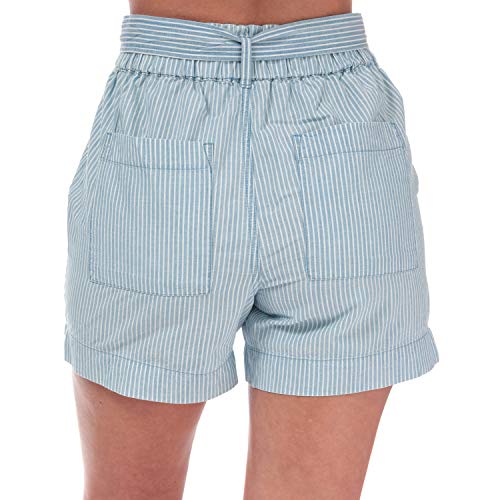 Vero Moda Vmemily HR Chambray Pocket Shorts Ga Pantalones Cortos, Multicolor (Light Blue Denim Stripes: White), 38 (Talla del Fabricante: Small) para Mujer