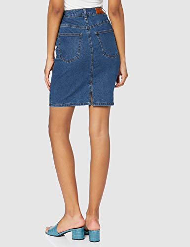 Vero Moda Vmhot Nine HW Dnm Pencil Skirt Mix Noos Falda, Azul (Medium Blue Denim Medium Blue Denim), 42 (Talla del Fabricante: X-Large) para Mujer