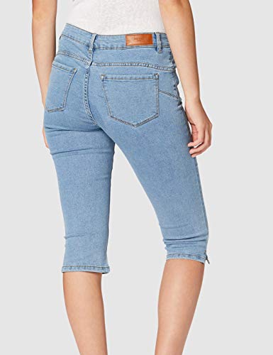 Vero Moda VMHOT Seven NW DNM Slit Knicker Jeans, Mezclilla De Color Azul Claro, S para Mujer