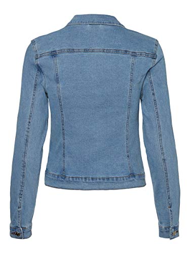 Vero Moda Vmhot SOYA LS Jacket Mix Noos Chaqueta, Azul (Light Blue Denim Light Blue Denim), 38 (Talla del Fabricante: Small) para Mujer