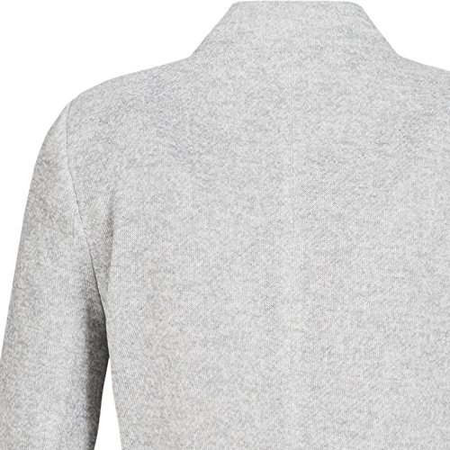 Vero Moda Vmjune W/l Long Blazer Dnm Noos Abrigo, Gris (Light Grey Melange), 40 (Talla del Fabricante: 38) para Mujer