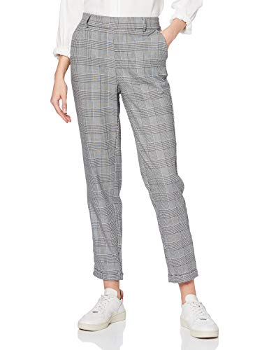 Vero Moda Vmmaya Mr Loose Check Pant Noos Pantalones, Multicolor (Black Checks: White), 38/ L30 (Talla del Fabricante: Medium) para Mujer