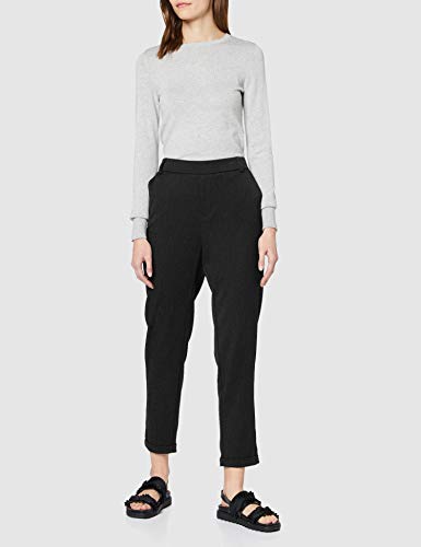 Vero Moda Vmmaya Mr Loose Solid Pant Noos Pantalones, Gris (Dark Grey Melange Dark Grey Melange), 36/ L30 (Talla del Fabricante: Small) para Mujer