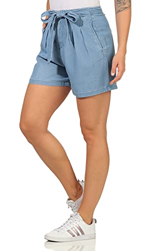 Vero Moda VMMIA HR Loose Summer Shorts GA Pantalones, Azul (Light Blue Denim Light Blue Denim), 42 (Tamaño del Fabricante: XL) para Mujer
