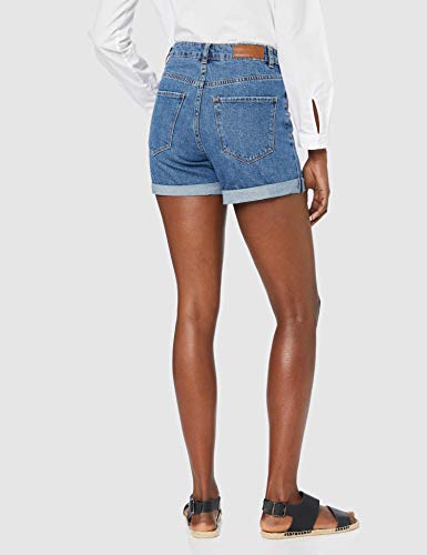 Vero Moda Vmnineteen HR Loose Shorts Mix Noos Pantalones Cortos, Azul (Medium Blue Denim Medium Blue Denim), 40 (Talla del Fabricante: Medium) para Mujer