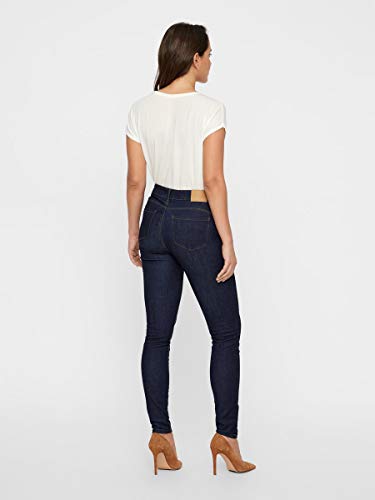 Vero Moda Vmseven NW S Shape Up Jeans Vi500 Noos Pantalones Vaqueros Delgados, Azul (Dark Blue Denim), 42 /L32 (Talla del Fabricante: X-Large) para Mujer