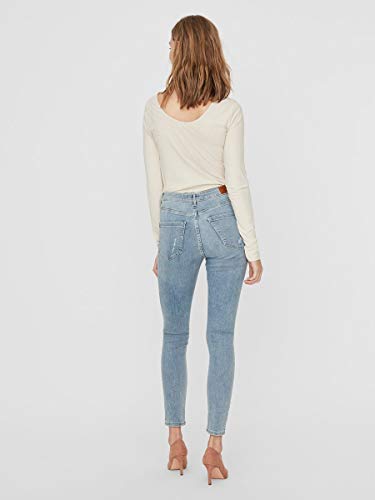 Vero Moda VMSOPHIA HR Skinny DESTR J AM314 Noos Jeans, Azul, 30 (Extra Large) para Mujer