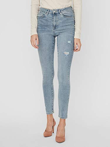 Vero Moda VMSOPHIA HR Skinny DESTR J AM314 Noos Jeans, Azul, 30 (Extra Large) para Mujer
