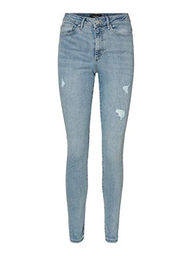 Vero Moda VMSOPHIA HR Skinny DESTR J AM314 Noos Jeans, Azul, 30 (Extra Large) para Mujer
