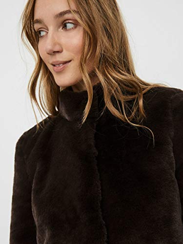 Vero Moda VMTHEA Short Faux Fur Jacket Col Chaqueta, Chocolate Plum, M para Mujer