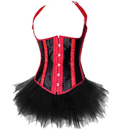 Vestido De Corsé Para Mujer Gothic Steampunk Underbust Cintura Corset Ropa de Fiesta Con Falda De Tutú Entrenamiento De Cintura Belly Away Body Shaping Corsage Bustier ( Color : Colour , Size : 3XL )
