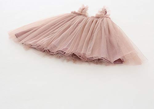 Vestido para niñas bebés Vestido de Fiesta de Verano de Tul con Falda tutú para niños pequeños recién Nacidos con Vestidos de Princesa para niñas 90 Rosa 12-18 Meses