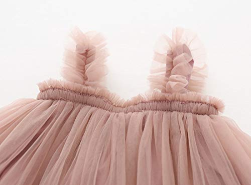 Vestido para niñas bebés Vestido de Fiesta de Verano de Tul con Falda tutú para niños pequeños recién Nacidos con Vestidos de Princesa para niñas 90 Rosa 12-18 Meses