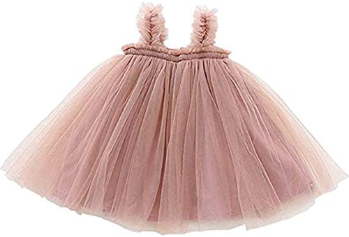 Vestido para niñas bebés Vestido de Fiesta de Verano de Tul con Falda tutú para niños pequeños recién Nacidos con Vestidos de Princesa para niñas 90 Rosa 12-18 Meses