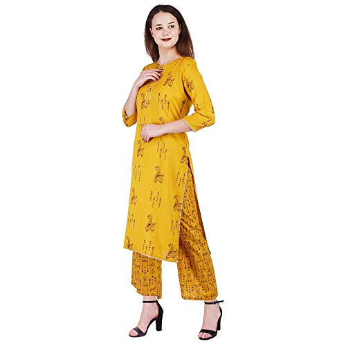 Vihaan Impex Indian Kurtis para Mujer Kurta Animal Print Palazzo Set Vestidos para Mujer