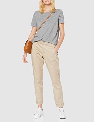 Vila NOS Vichino Rwre 7/8 New Pant-Noos Pantalones, Beige (Soft Camel Soft Camel), 42 (Talla del Fabricante: 40) para Mujer