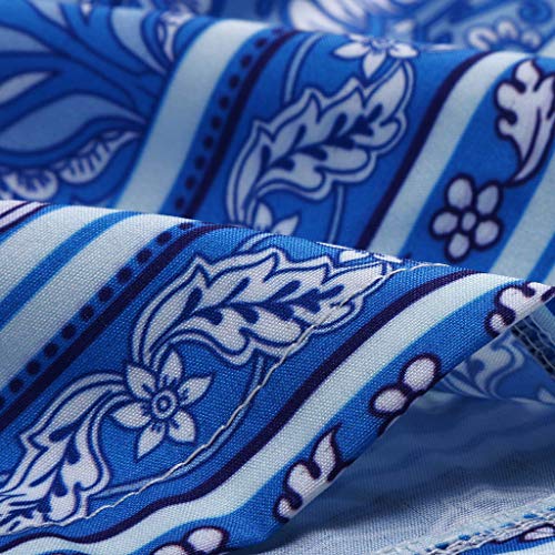 Vintage Boho Women Summer Sleeveless Beach Printed Short Mini Dress