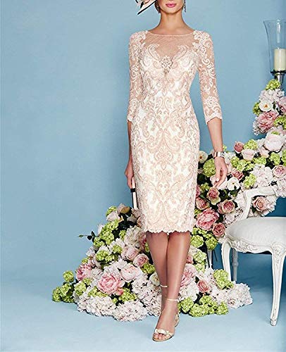 vipgowns Vestido de Madre de la Novia Vestido Fiesta Mujer Vestido Elegante con Encaje Elegante Encaje Gasa Fiesta Vestido para Mujer